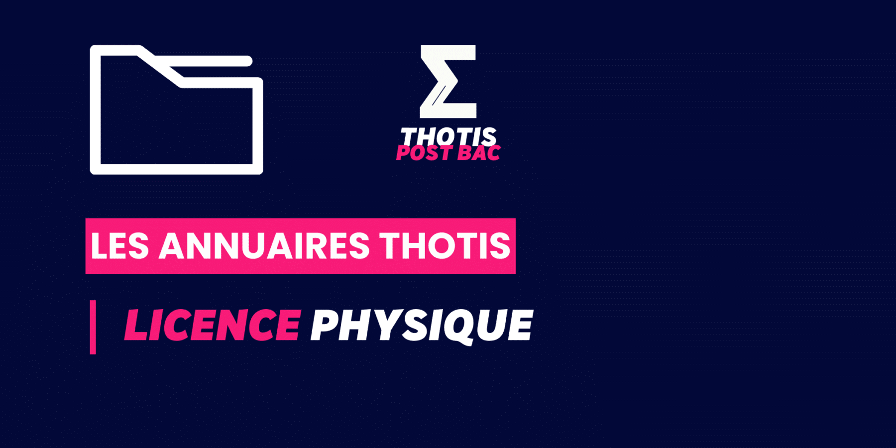 Annuaire Thotis - Licence Physique