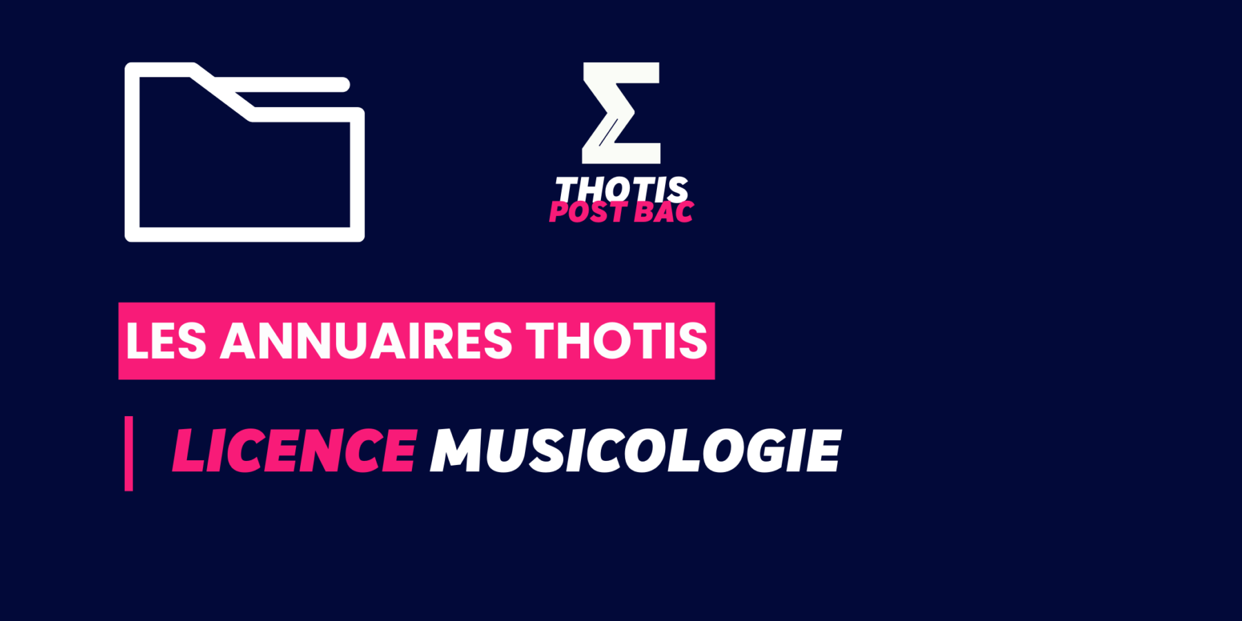 Annuaire Thotis - Licence Musicologie