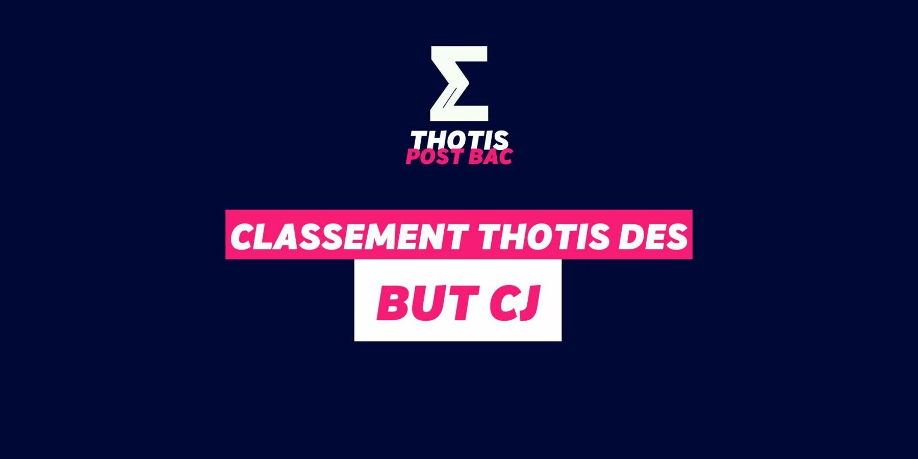 Classement BUT CJ