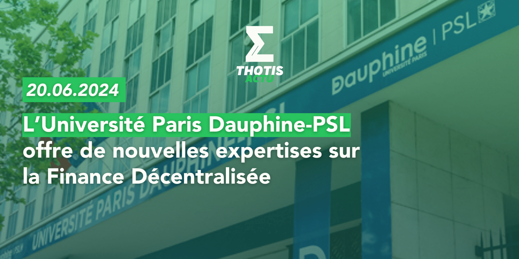 L’Université Paris Dauphine PSL offre de nouvelles expertises sur la Finance Décentralisée