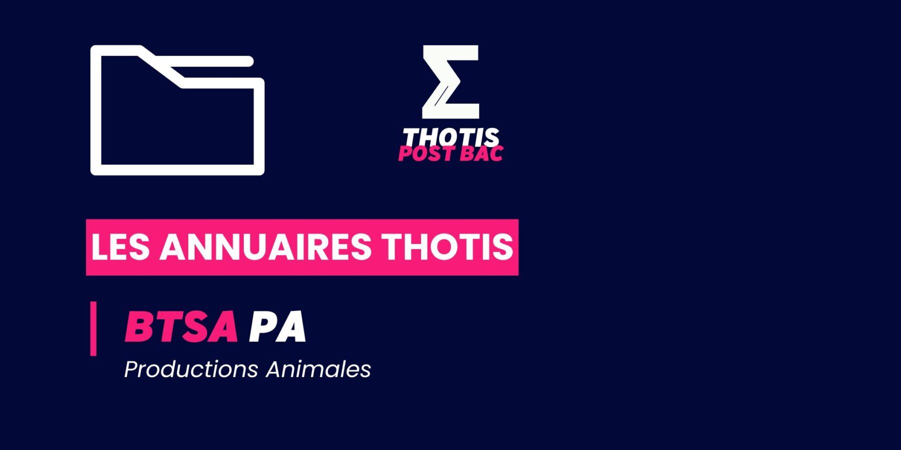 Annuaire Thotis BTSA PA Annuaire Thotis BTSA PA