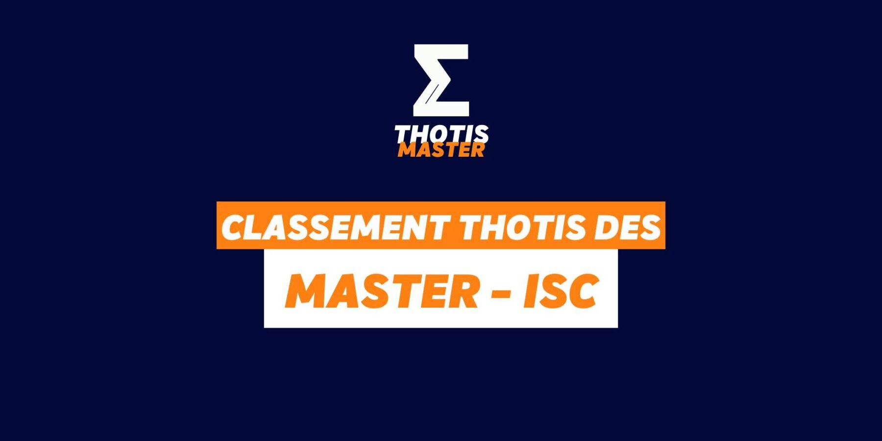 Classement Master – ISC Classement Master ISC