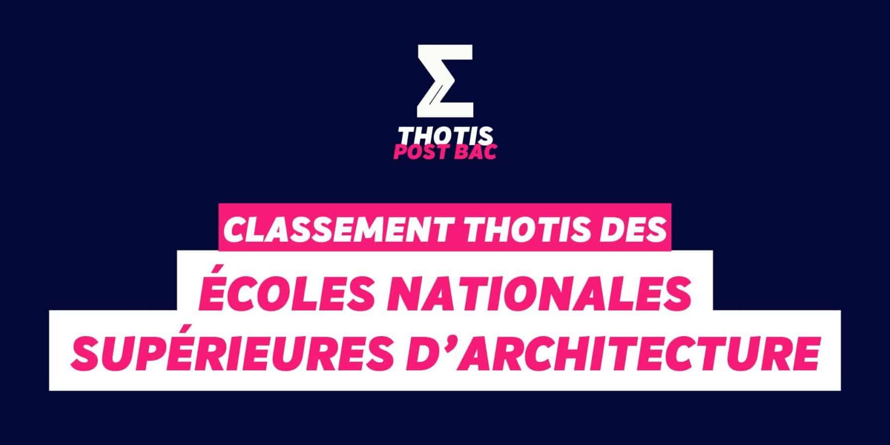 Classement ecoles archi