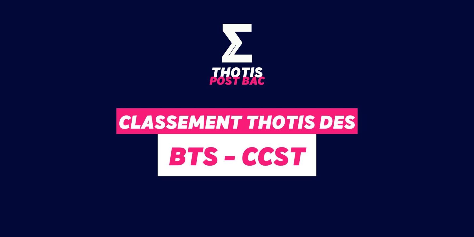 Classement BTS - Conseil et commercialisation de solutions techniques
