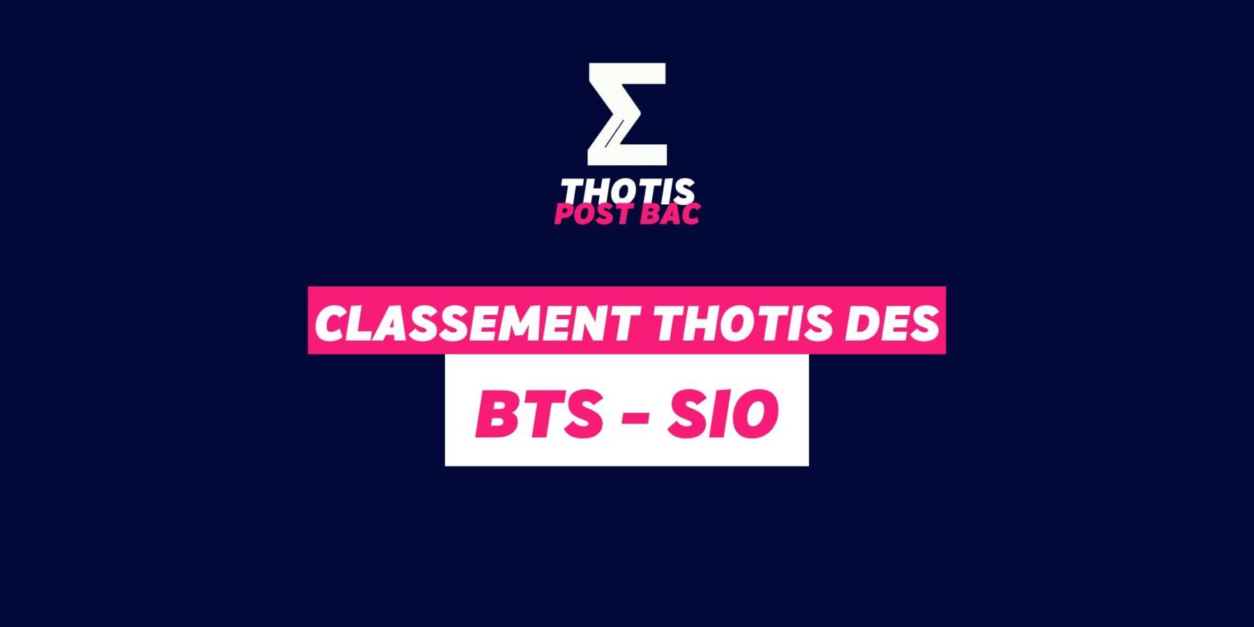 Classement BTS - SIO