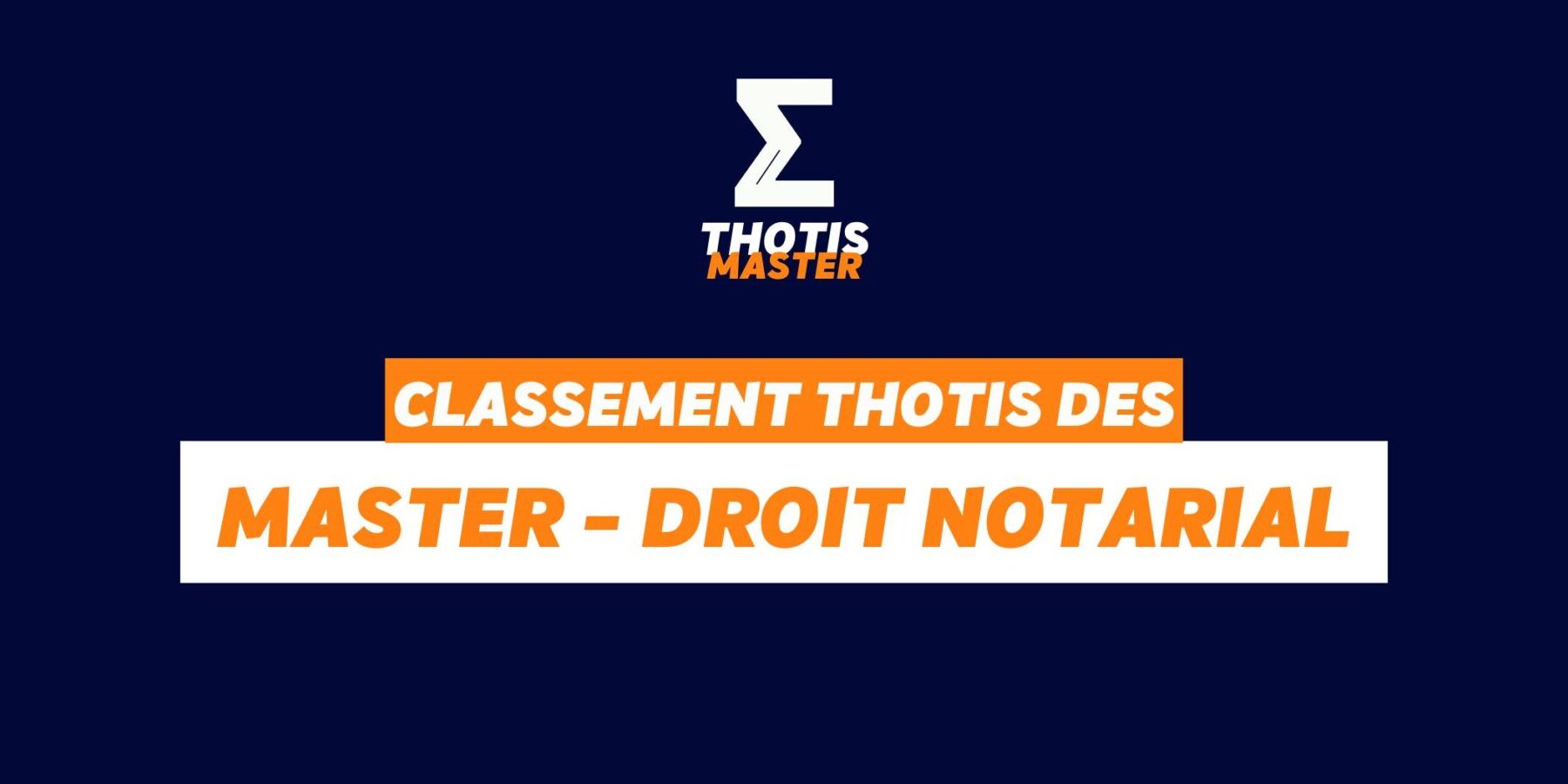 Classement Master Droit Notarial