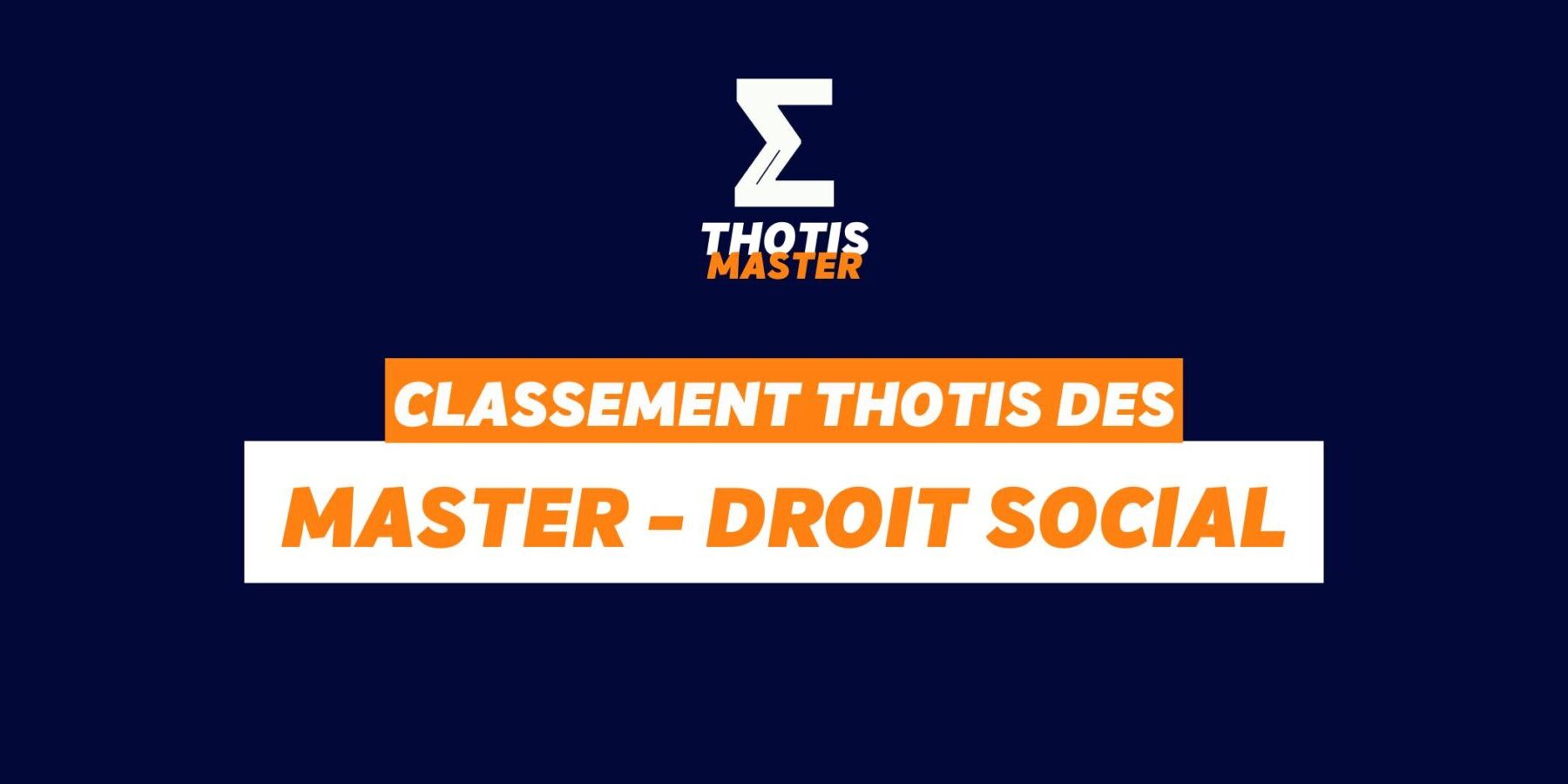 Classement Master Droit Social