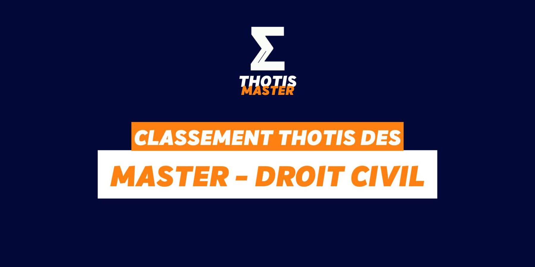 Classement Master Droit civil