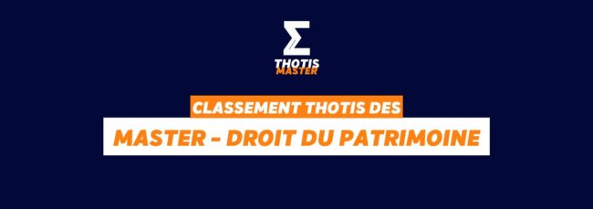 Classement Master – Droit du Patrimoine Classement Master Droit du Patrimoine