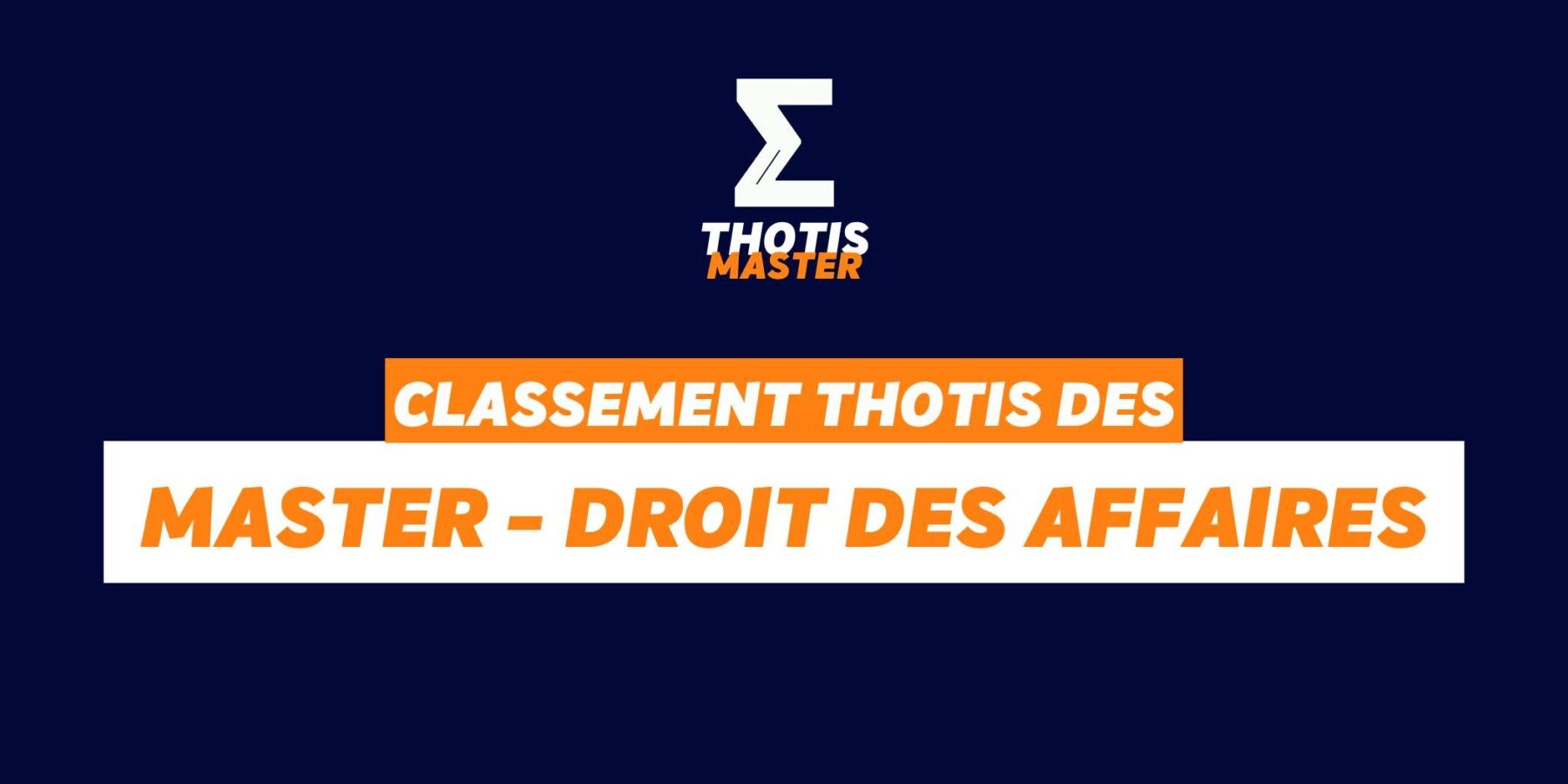 Classement Master Droit s affaires