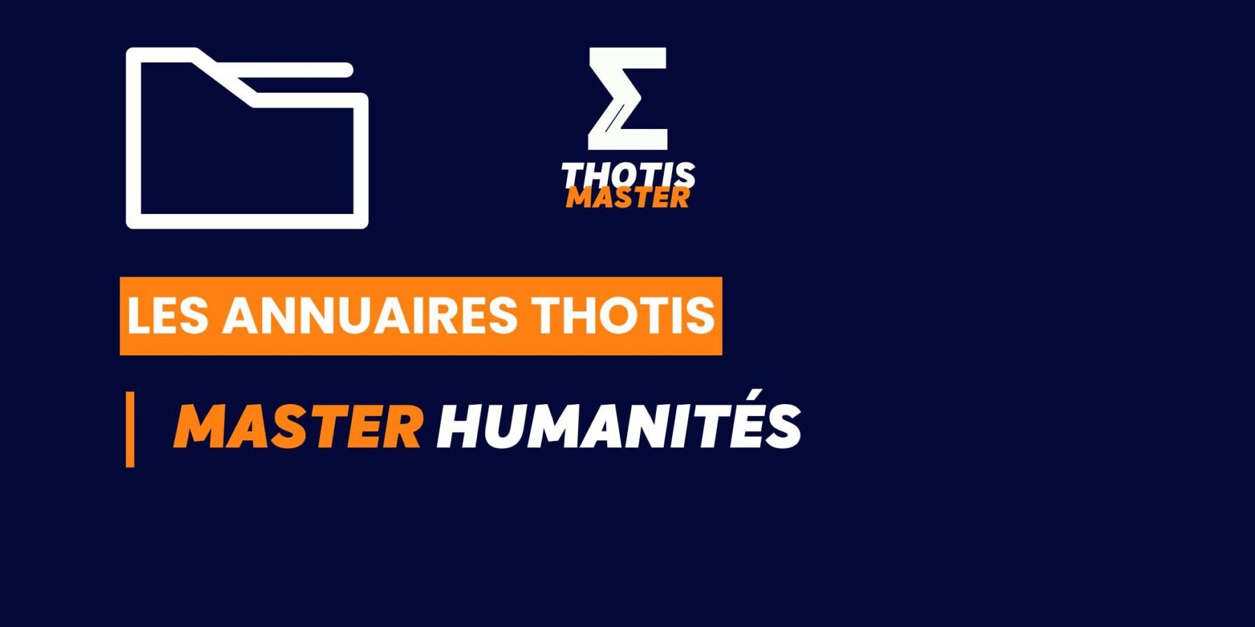 Thotis Annuaire – Master humanités Thotis Annuaire - Master humanités