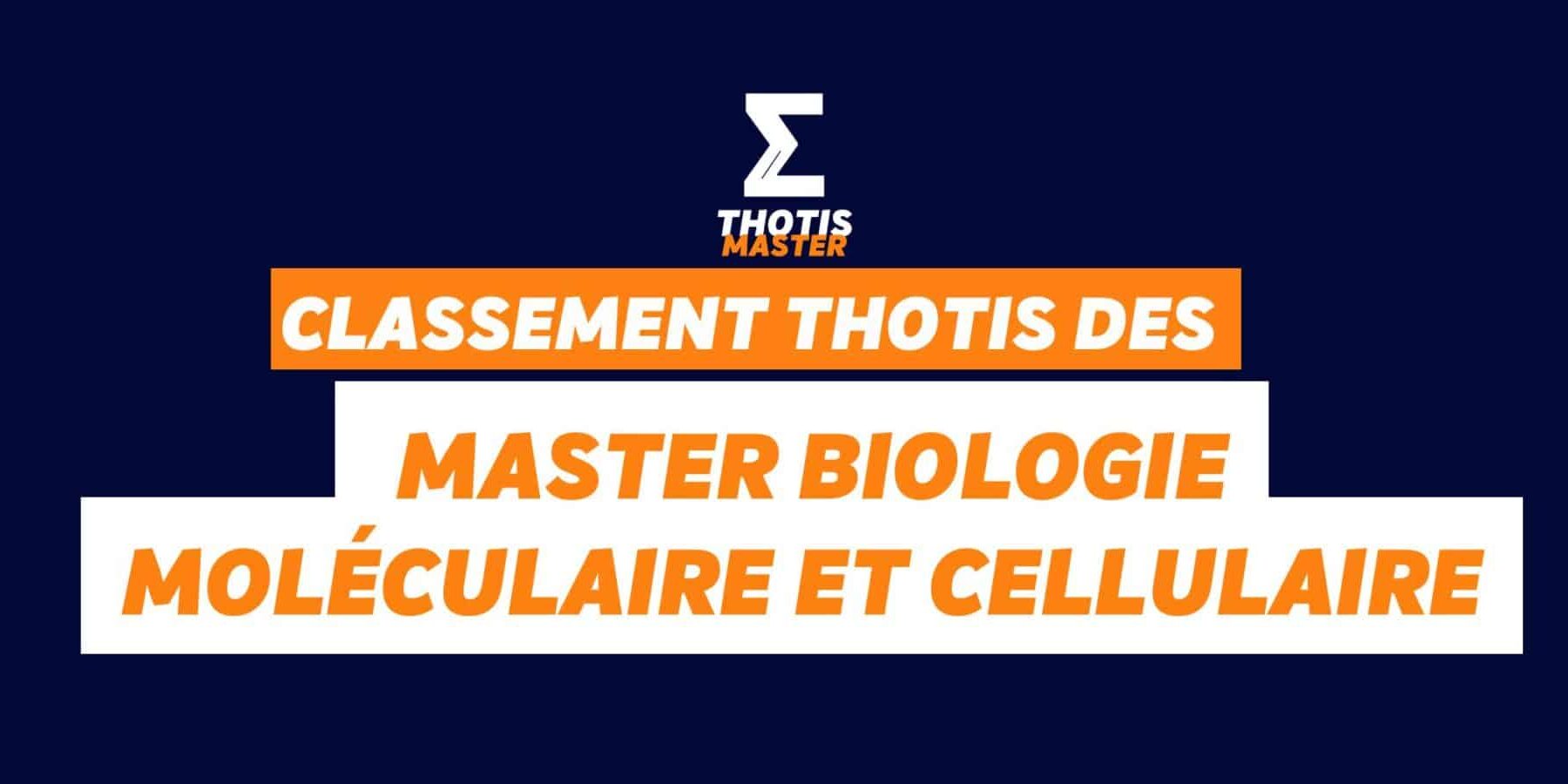 Masters Biologie moléculaire et cellulaire Masters Biologie moléculaire et cellulaire
