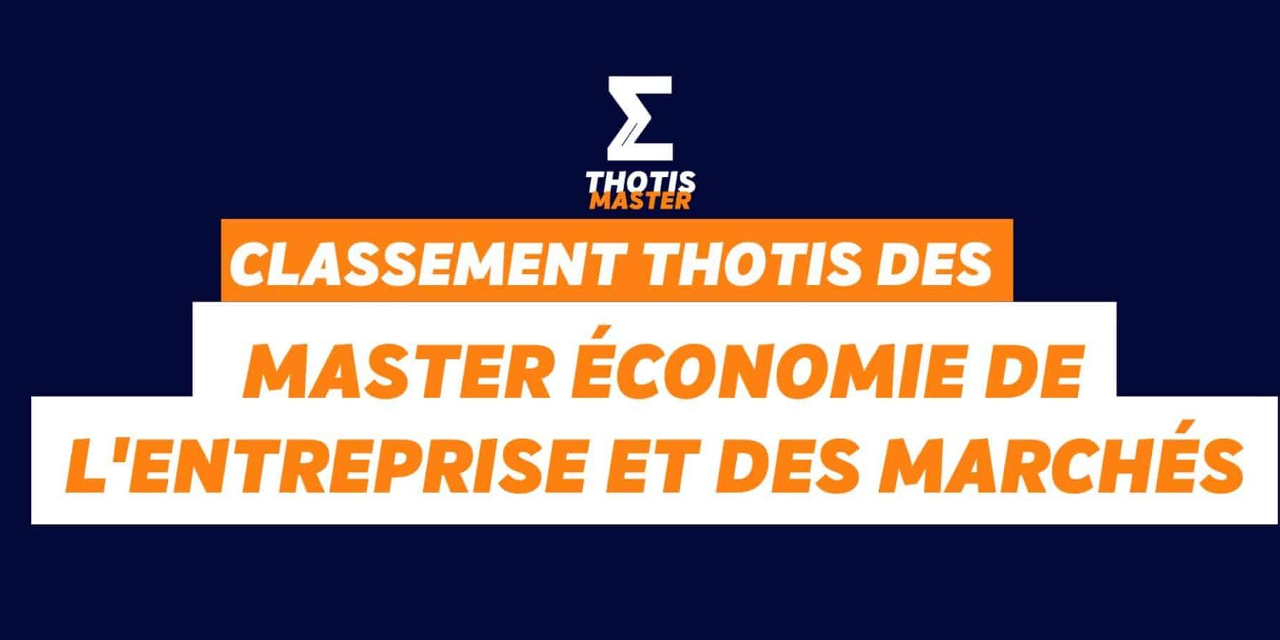 Masters Économie de l'entreprise et des marchés