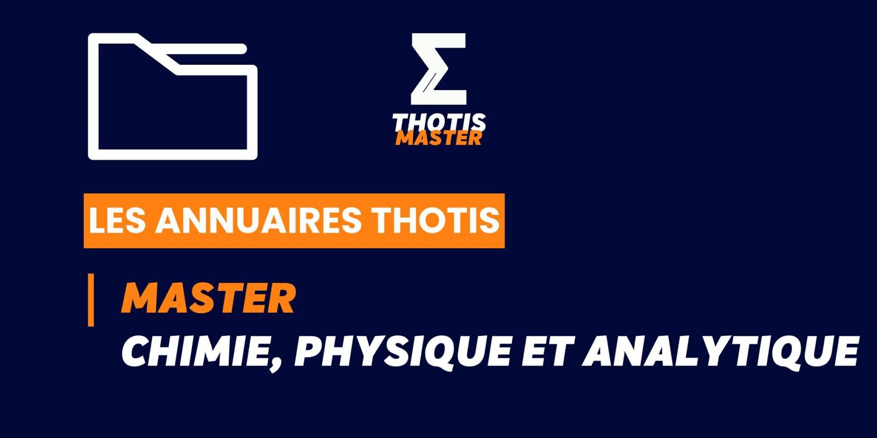 Annuaire Master Chimie, physique et analytique