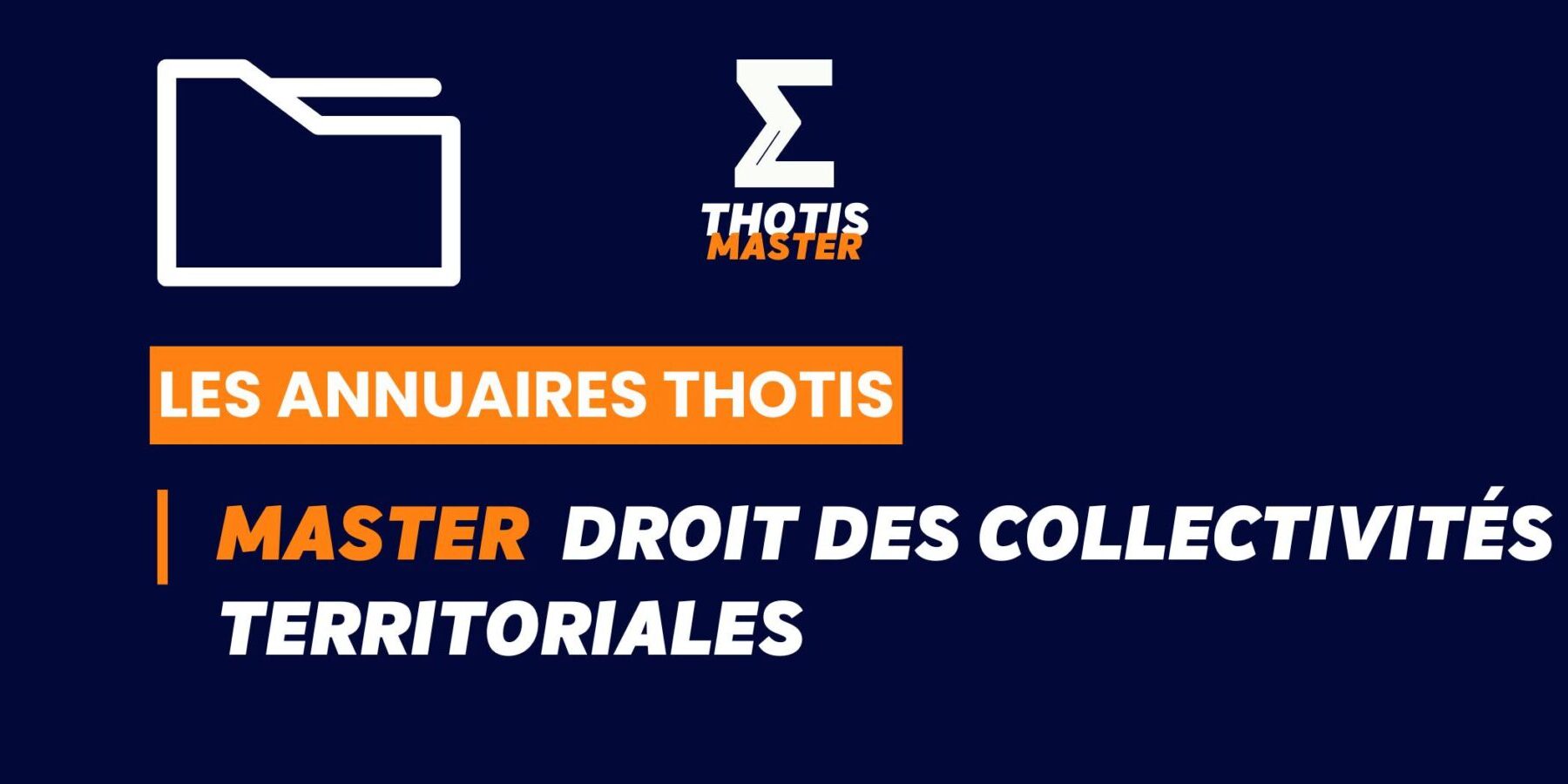 Thotis Annuaire - Master Droit des collectivités territoriales