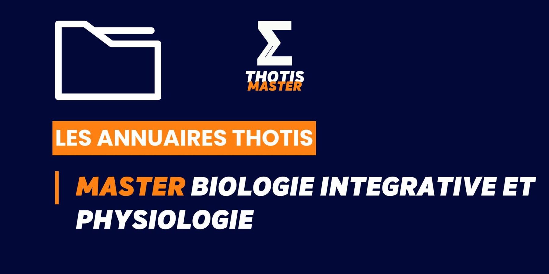 Annuaire Master Biologie integrative et physiologie
