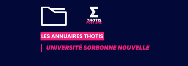 Annuaires Thotis - Université Sorbonne Nouvelle