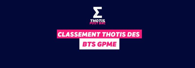 Classement Thotis - BTS GPME