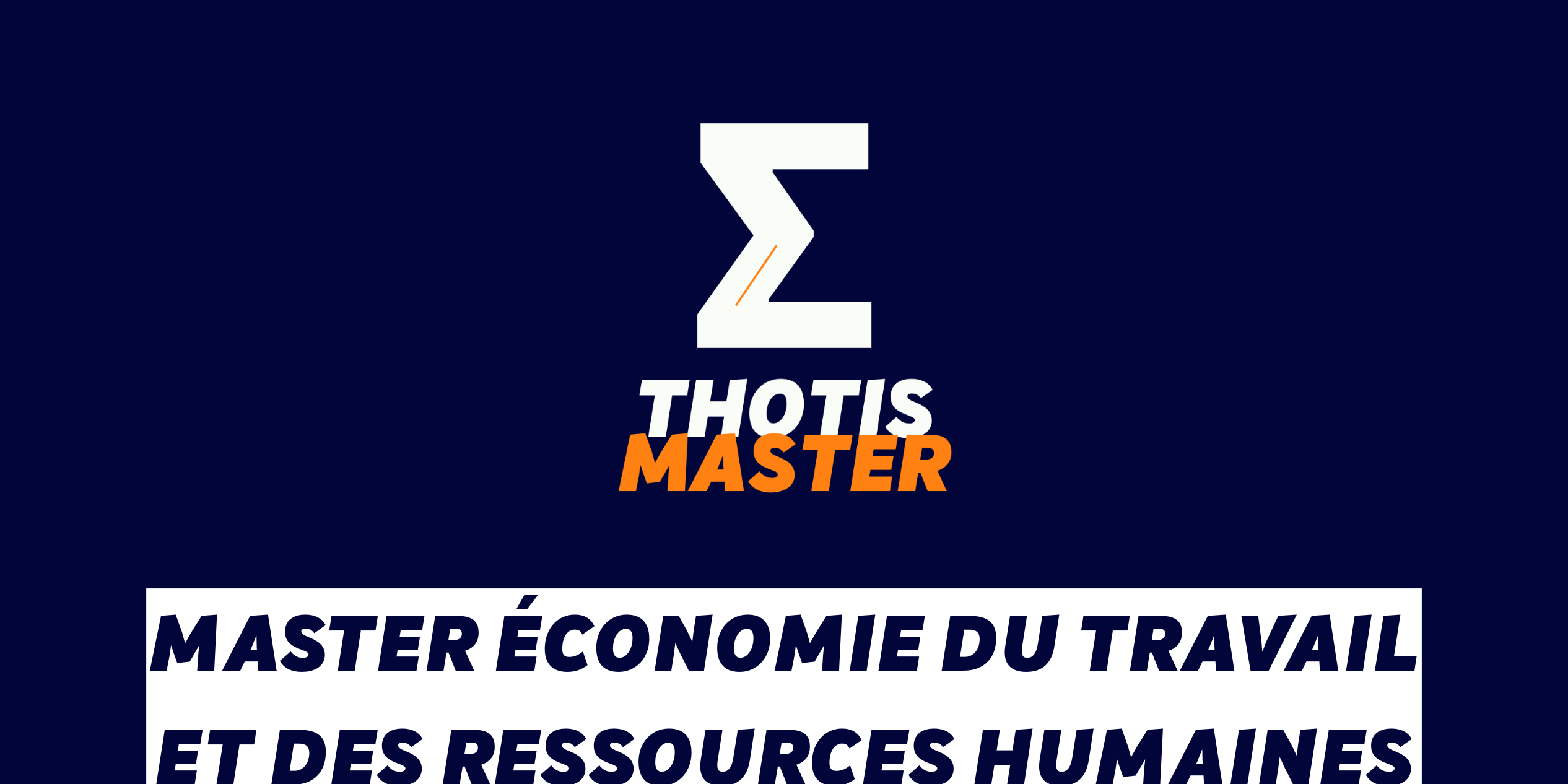 Master Économie du travail et des ressources humaines