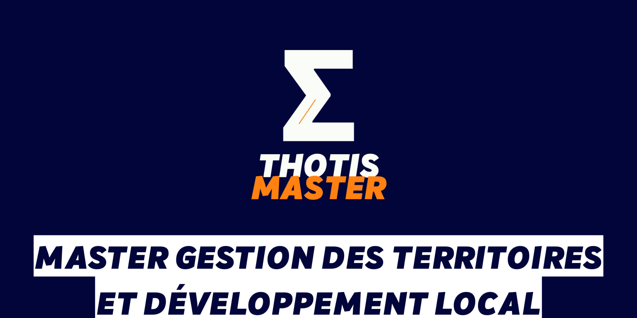 Master Gestion des territoires et développement local