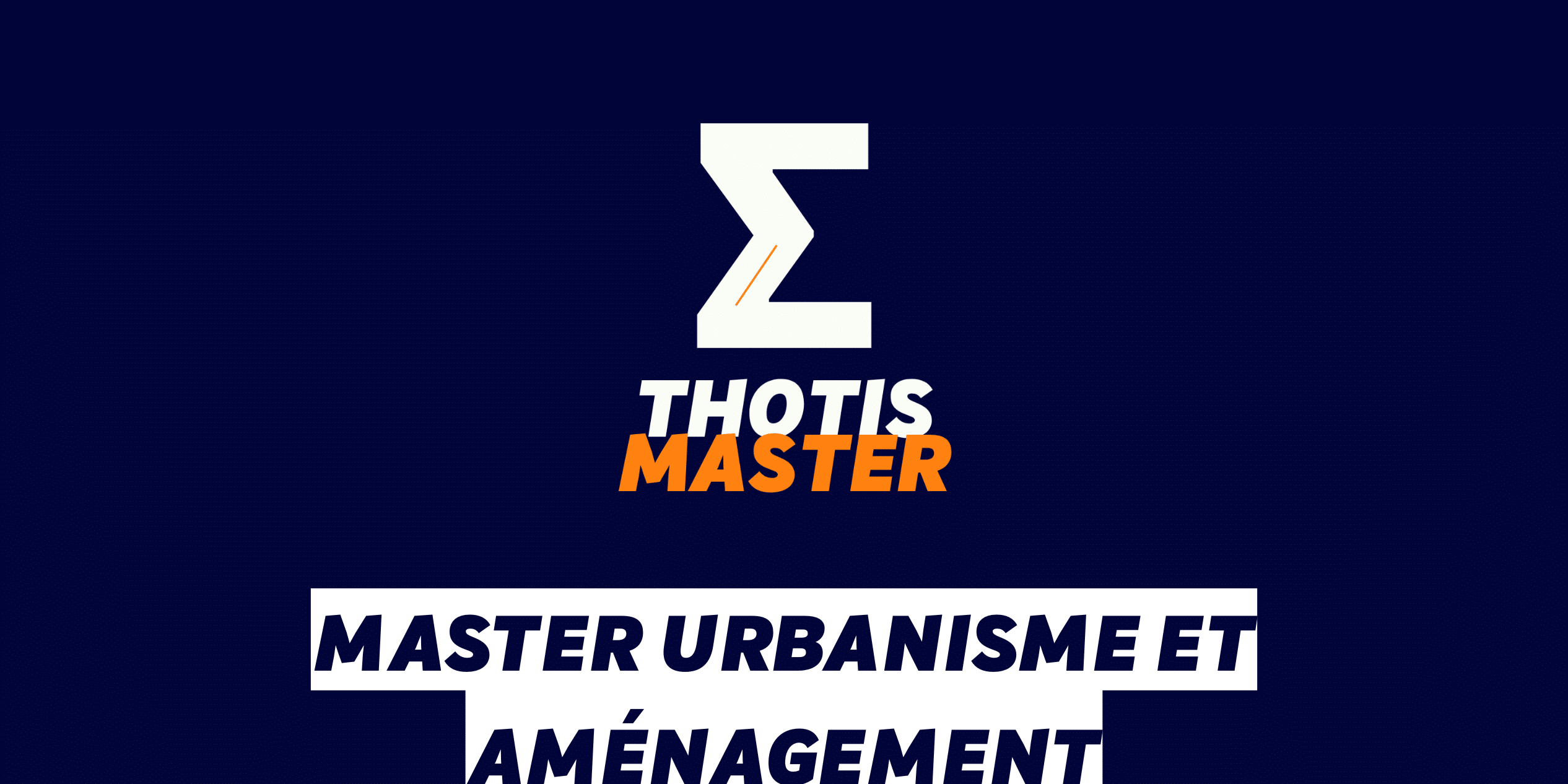 Master Urbanisme et Aménagement