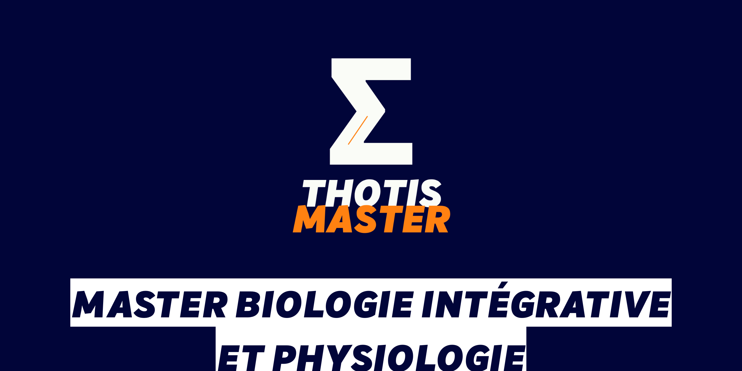 Master Biologie intégrative et physiologie