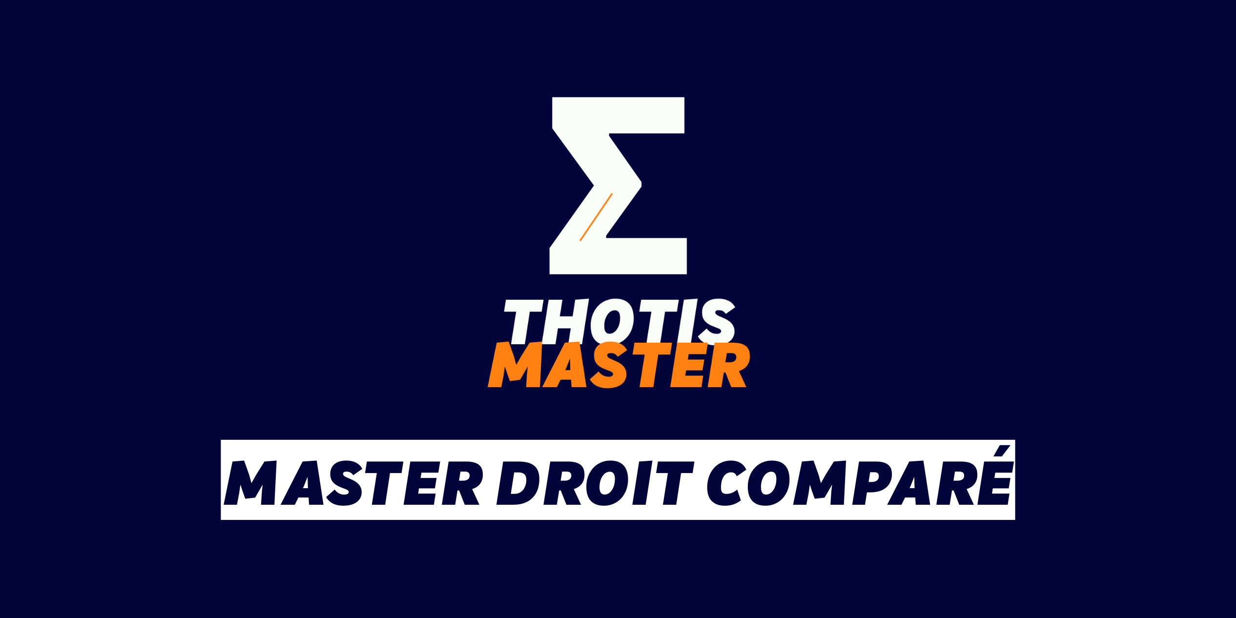 Master Droit compare