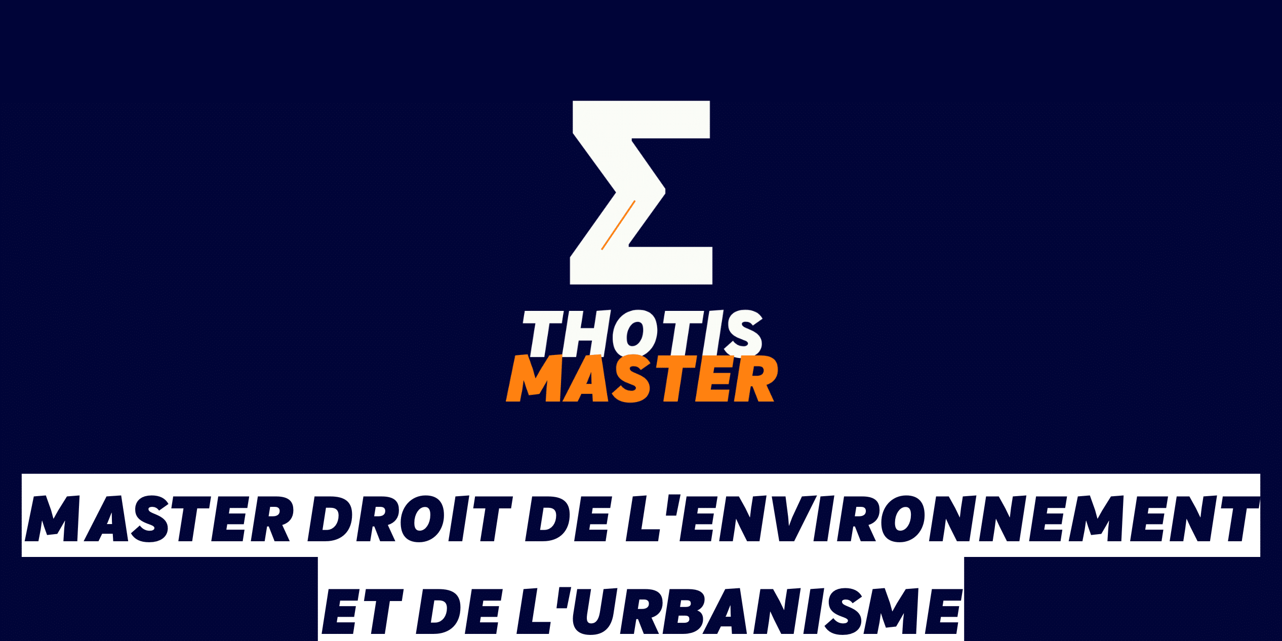 Master Droit de l'environnement et de l'urbanisme