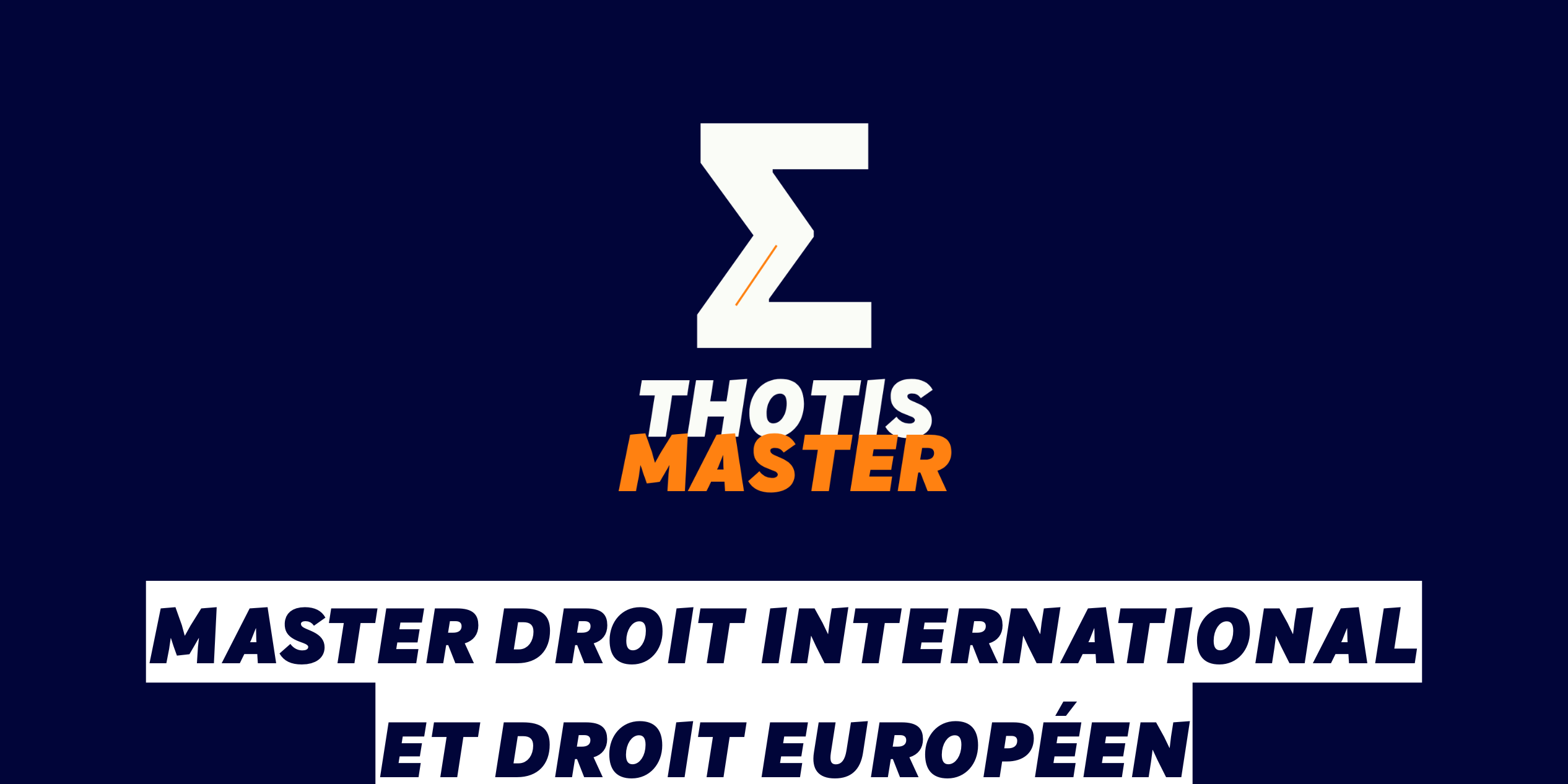 Master Droit international et droit européen