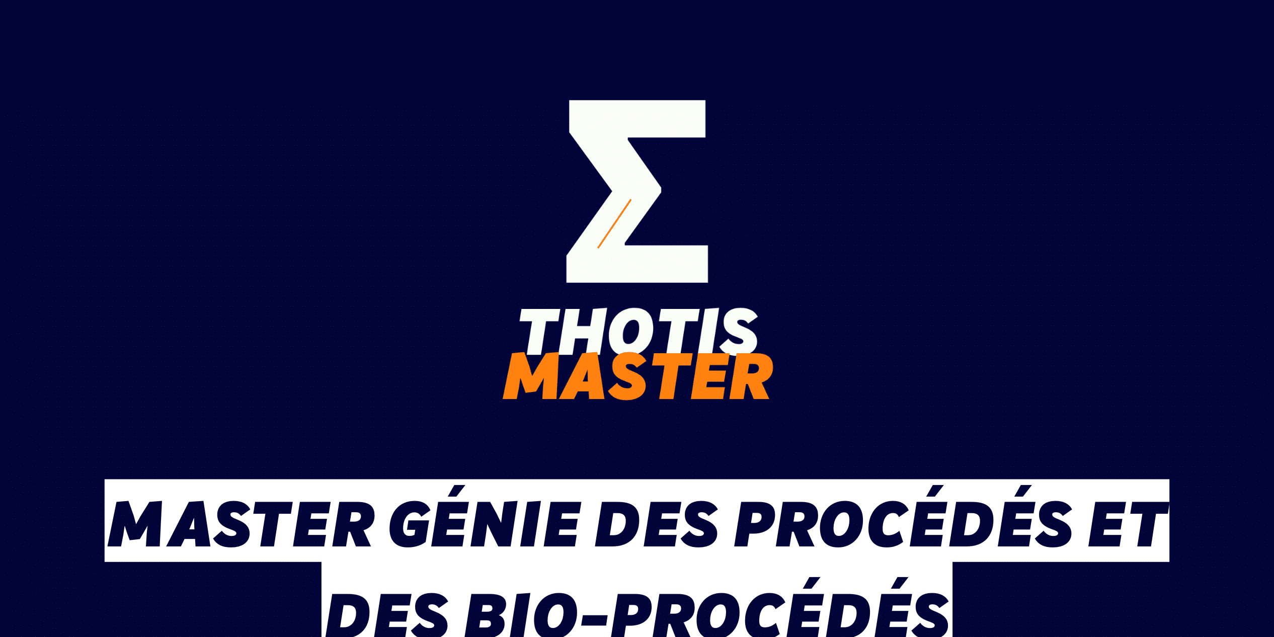 Master Génie des procédés et des bio procédés