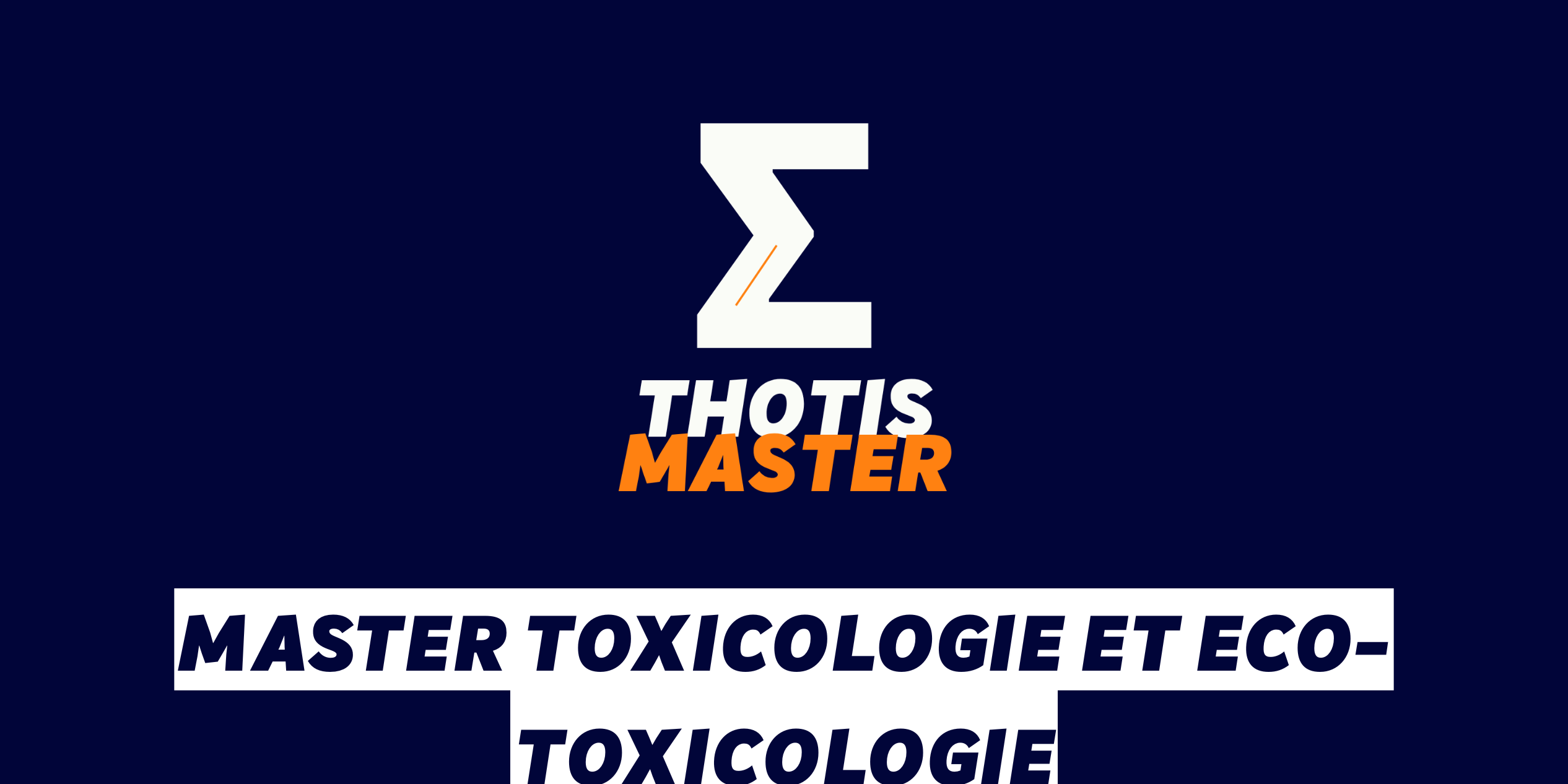 Master Toxicologie et Eco toxicologie